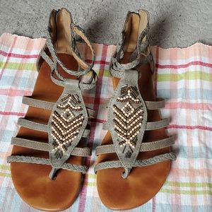 🥰 Authentic American Heritage Beaded Sandals